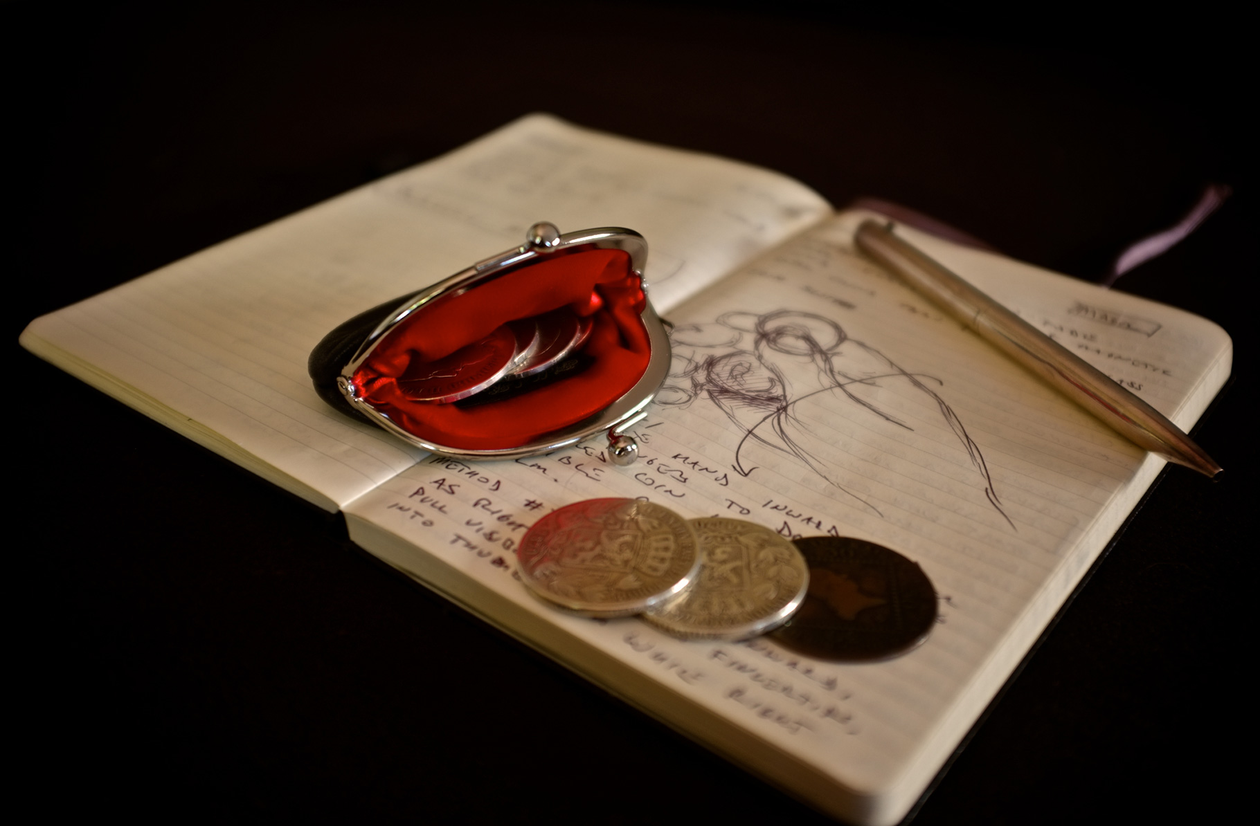 hand crafted magicians coin purse